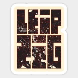 Leipzig, Germany City Map Typography - Vector Sticker